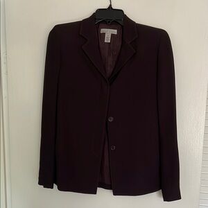 Anne Klein Brown Blazer Classic Suit Jacket